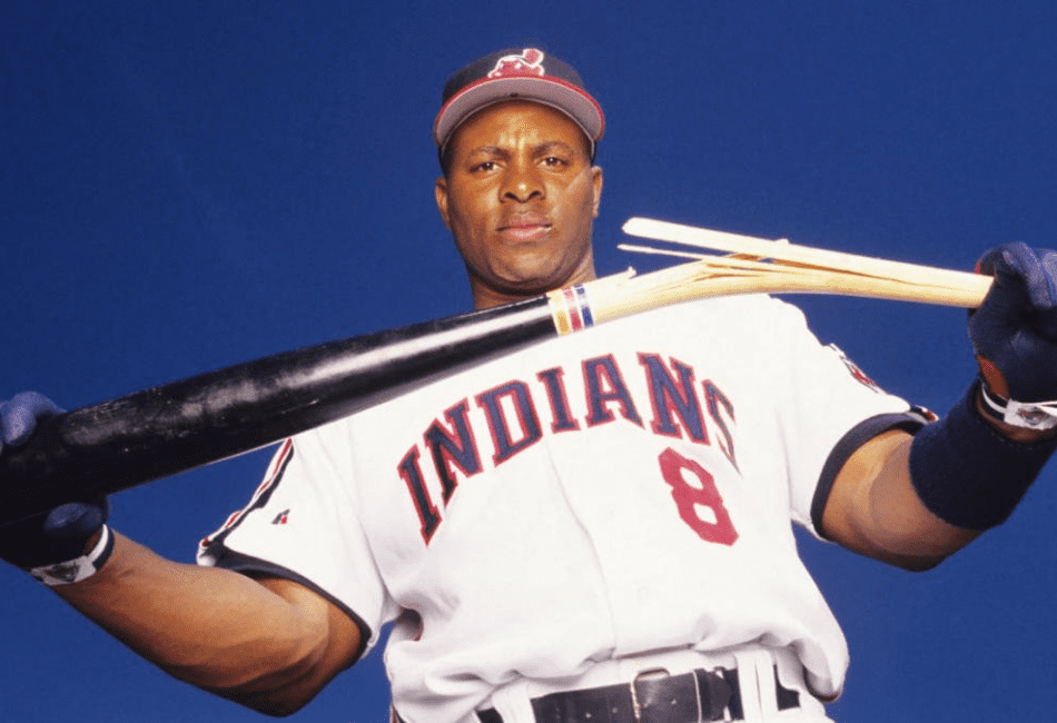 Albert Belle 1994 Bowman breaks bat