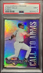 Albert Belle | 1998 Donruss Crusade Call to Arms Purple 046/100 | PSA 9 (Pop 8, 3&nbsp;Higher)