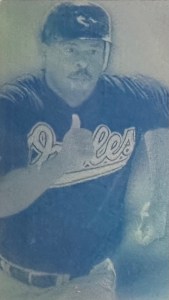 Albert Belle | 2013 Topps Tribute Cyan Printing Plate Auto 1/1 | Final Season&nbsp;Tribute